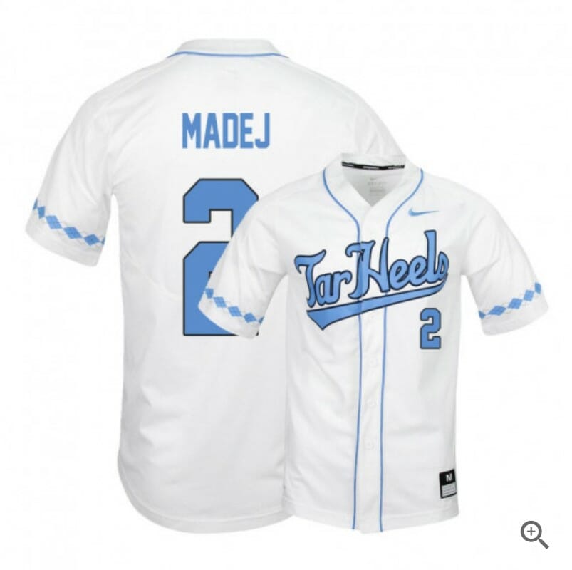 Mikey Madej Jersey North Carolina Tar Heels Baseball NCAA College White Elite Alumni #2