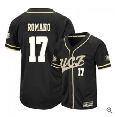 Nick Romano Jersey UCF Knights Baseball NCAA College Black Alumni #17