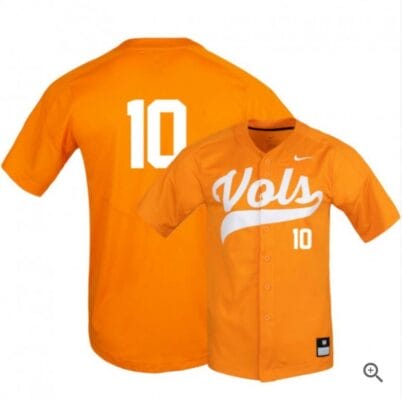 Pete Derkay Jersey Tennessee Volunteers Baseball NCAA College Elite Orange Alumni #10