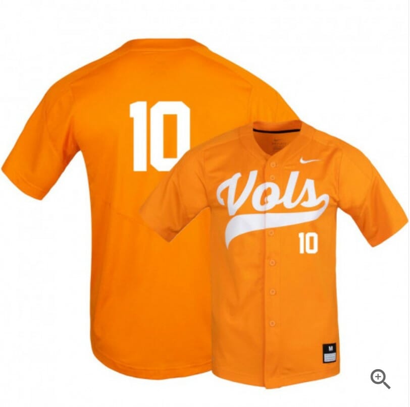 Pete Derkay Jersey Tennessee Volunteers Baseball NCAA College Elite Orange Alumni #10