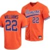 Ricky Williams Jersey Clemson Tigers College Baseball Orange Full-Button #22