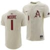 Robert Moore Jersey Arkansas Razorbacks College Baseball Full-Button Natural #1