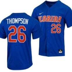 Sterlin Thompson Jersey Florida Gators College Baseball Full-Button Royal #26