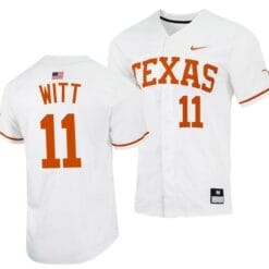 Tanner Witt Jersey Texas Longhorns Baseball NCAA College 2023 MLB Draft Top prospects White #11