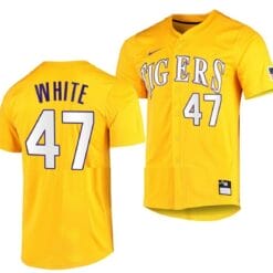 Tommy White Jersey Lsu Tigers Baseball NCAA College Vapor Untouchable Elite Gold #47