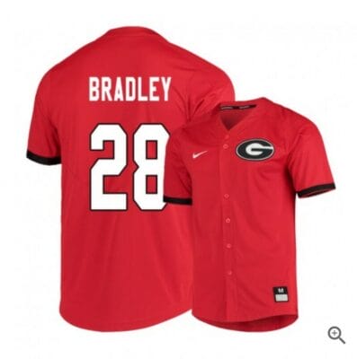 Tucker Bradley Jersey Georgia Bulldogs Baseball NCAA College Red Elite Alumni #28