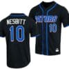 Tyler Nesbitt Jersey Florida Gators College Baseball Full-Button Black #10