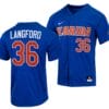 Wyatt Langford Jersey Florida Gators College Baseball Full-Button Royal #36