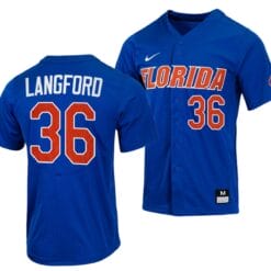 Wyatt Langford Jersey Florida Gators College Baseball Full-Button Royal #36