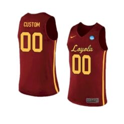 Custom Loyola Ramblers Jersey College Name and Number Red