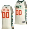Custom Miami Hurricanes Jersey Name and Number College Basketball White Honoring Black Excellence BHE