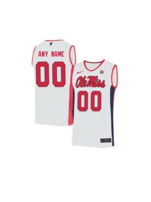 Custom Ole Miss Rebels Jersey College Basketball Name and Number Elite White