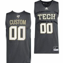 Custom Georgia Tech Jersey Name and Number College Basketball Grey Swingman