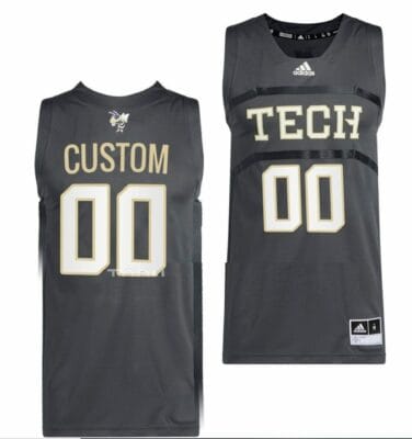 Custom Georgia Tech Jersey Name and Number College Basketball Grey Swingman