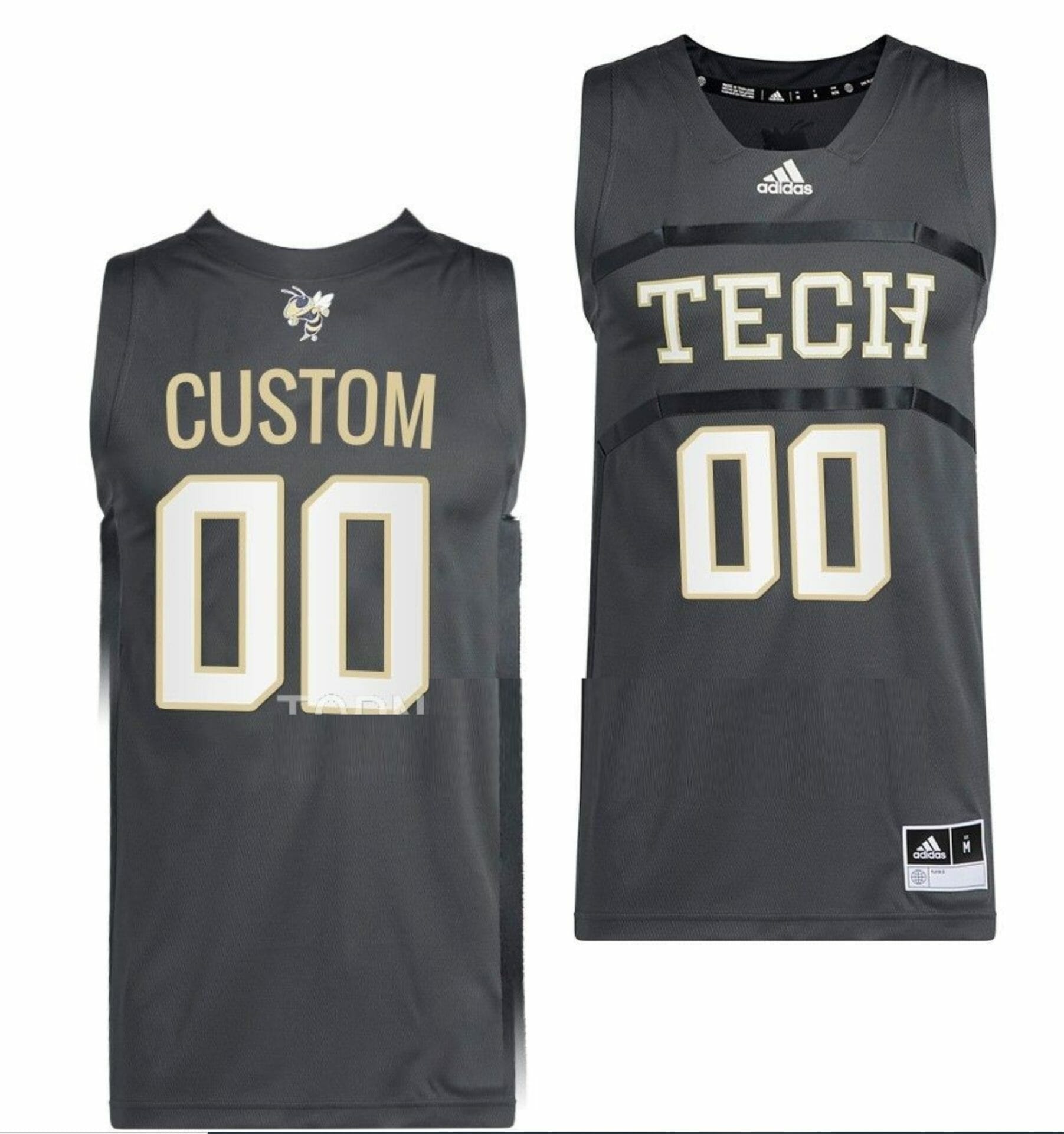 Custom Georgia Tech Jersey Name and Number College Basketball Grey Swingman