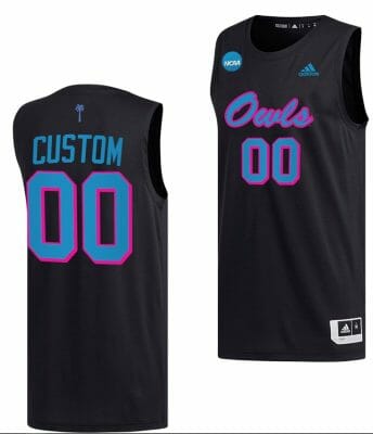 Custom FAU Owls Jersey Name and Number Basketball 2023 NCAA March Madness Black