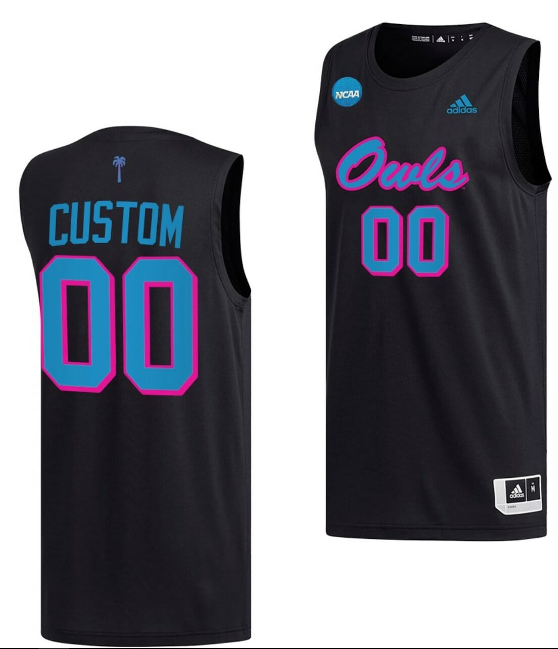 Custom FAU Owls Jersey Name and Number Basketball 2023 NCAA March Madness Black
