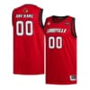 Custom Louisville Cardinals Jersey College Basketball Name and Number Red Retro