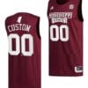 Custom Mississippi State Bulldogs Jersey Name and Number College Basketball Swingman Maroon