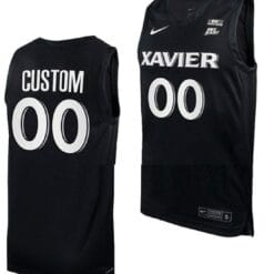 Custom Xavier Musketeers Jersey College Basketball Black Big East