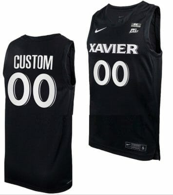 Custom Xavier Musketeers Jersey College Basketball Black Big East