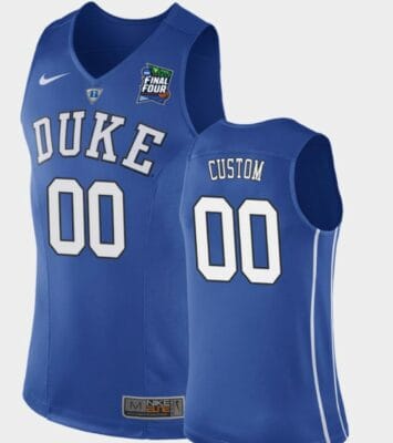 Custom Duke Blue Devils Jersey Name and Number Final Four College Basketball Blue