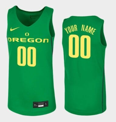 Custom Oregon Ducks Jersey Name and Number College Basketball Kelly Green