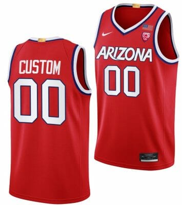 Custom Arizona Wildcats Jersey Name and Number College Basketball Red