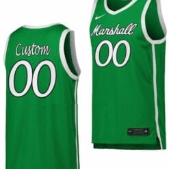 Custom Marshall Thundering Jersey Name and Number College Basketball Green