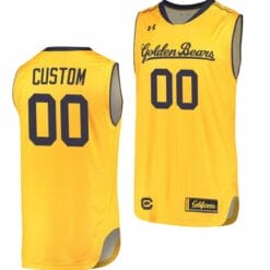 Custom Cal Bears Jersey Name and Number College Basketball Gold