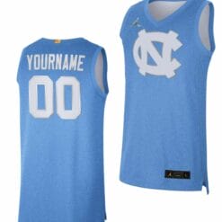 Custom North Carolina Tar Heels Jersey Name and Number College Basketball Blue 100th Anniversary Rivalry