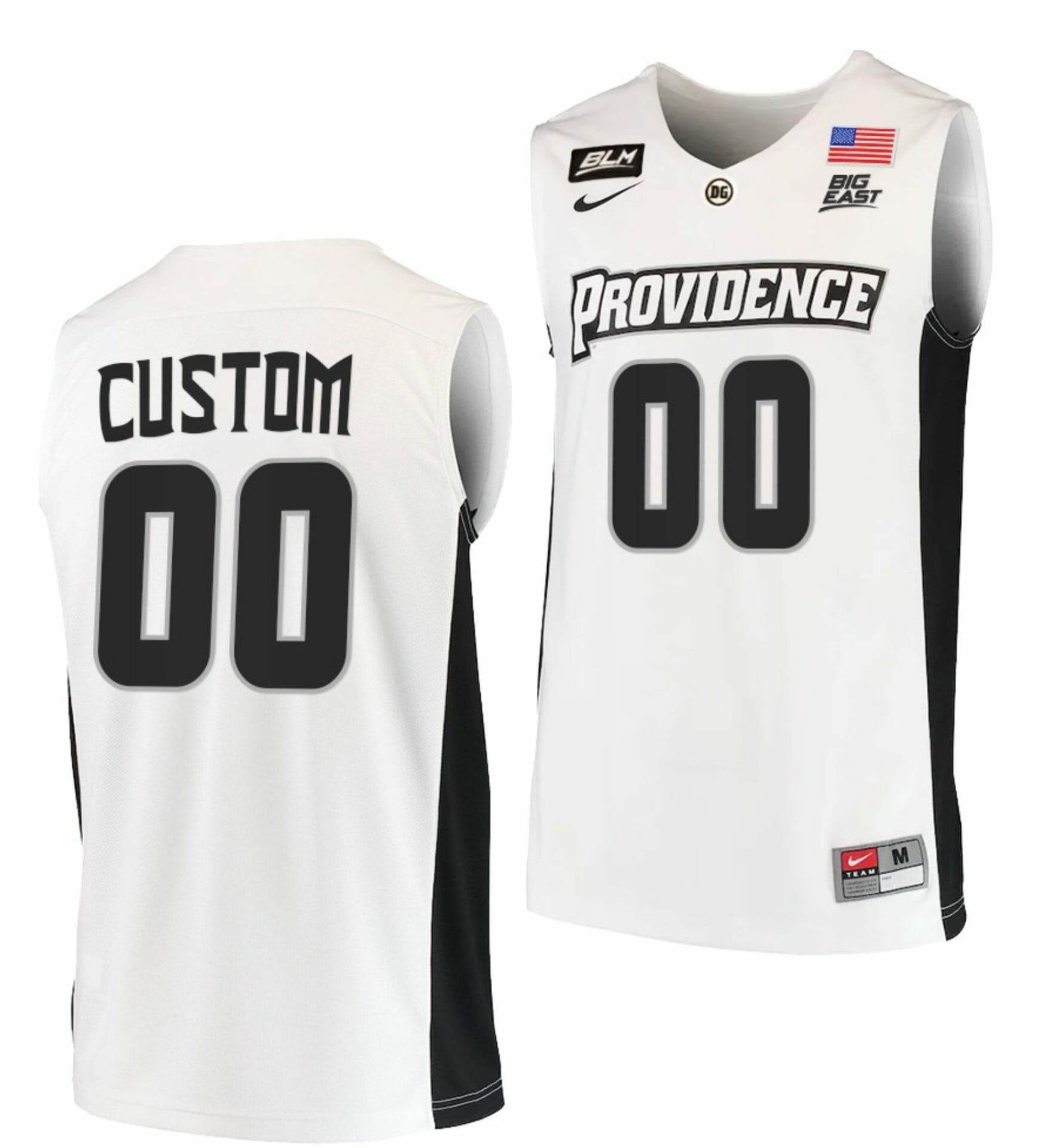 Custom Providence Friars Jersey Name and Number College Basketball BLM White