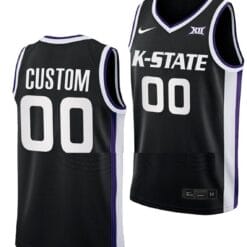 Custom Kansas State Jersey Name and Number College Basketball Black