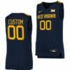 Custom West Virginia Jersey Name and Number Mountaineers College Basketball Uniform Navy