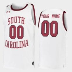 Custom South Carolina Gamecocks Jersey Name And Number College Basketball White