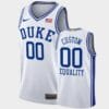 Custom Duke Blue Devils Jersey Name and Number Equality College Basketball White