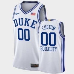 Custom Duke Blue Devils Jersey Name and Number Equality College Basketball White