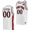 Custom Texas Tech Jersey Red Raiders Name and Number College Basketball 2022 NCAA March Madness Retro