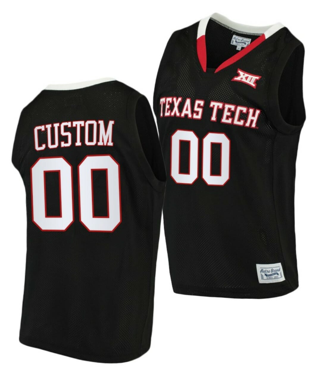 Custom Texas Tech Jersey Red Raiders Name and Number College Basketball Alumni Black