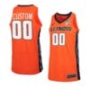 Custom Illinois Fighting Jersey Basketball College Name and Number Orange Black