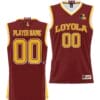 Custom Loyola Ramblers Jersey Name and Number College Basketball NIL Pick-A-Player Maroon