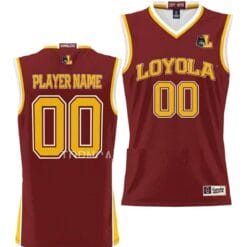 Custom Loyola Ramblers Jersey Name and Number College Basketball NIL Pick-A-Player Maroon