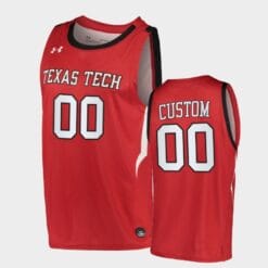 Custom Texas Tech Jersey Name and Number Red Raiders College Basketball Red