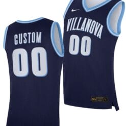 Custom Villanova Wildcat Jersey Name and Number College Basketball Navy Replica