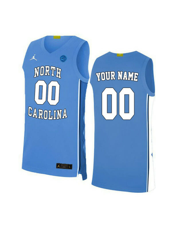 Custom North Carolina Tar Heels Jersey College Basketball Name and Number Elite Blue