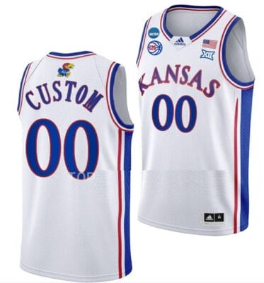 Custom Kansas Jayhawks Jersey Name and Number College Basketball 2023 NCAA March Madness
