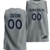 Custom Xavier Musketeers Jersey College Basketball Gray