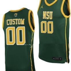 Custom Norfolk State Spartans Jersey Name and Number College Basketball Green