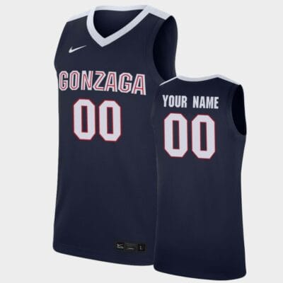Custom Gonzaga Bulldogs Jersey Name and Number College Basketball Navy White