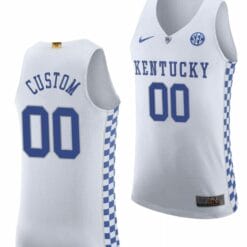 Custom Kentucky Wildcats Jersey Name and Number College Basketball White Replica